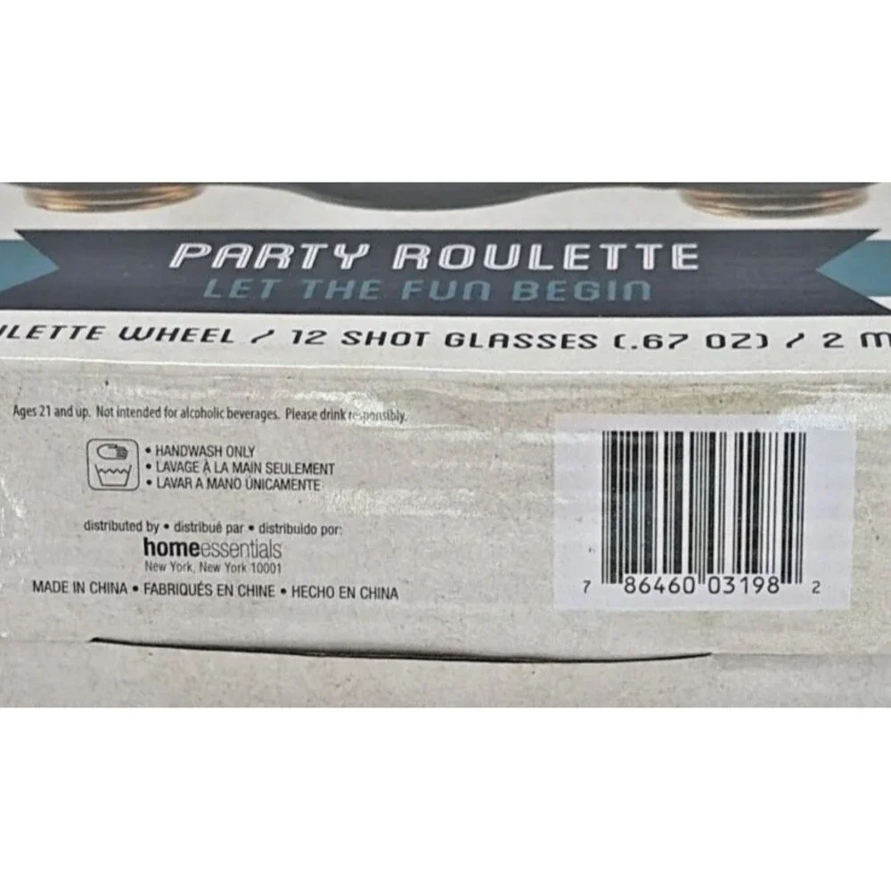 Funville Party Roulette Drinking Game Set New Sealed Shot Glasses Wheel